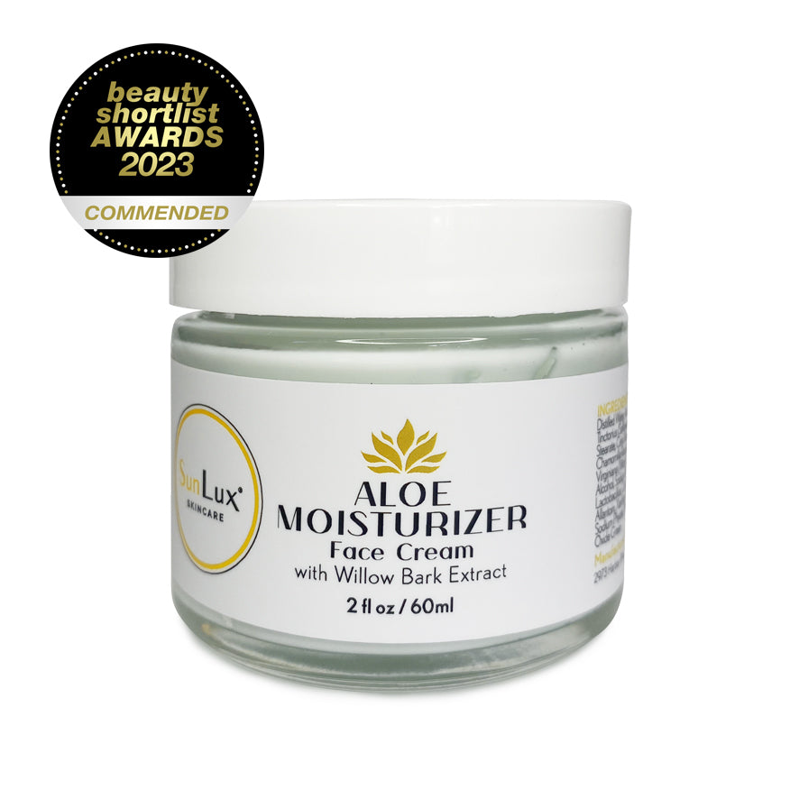 Aloe Moisturizer with Chamomile & Willow Bark Extract – SunLux Skincare