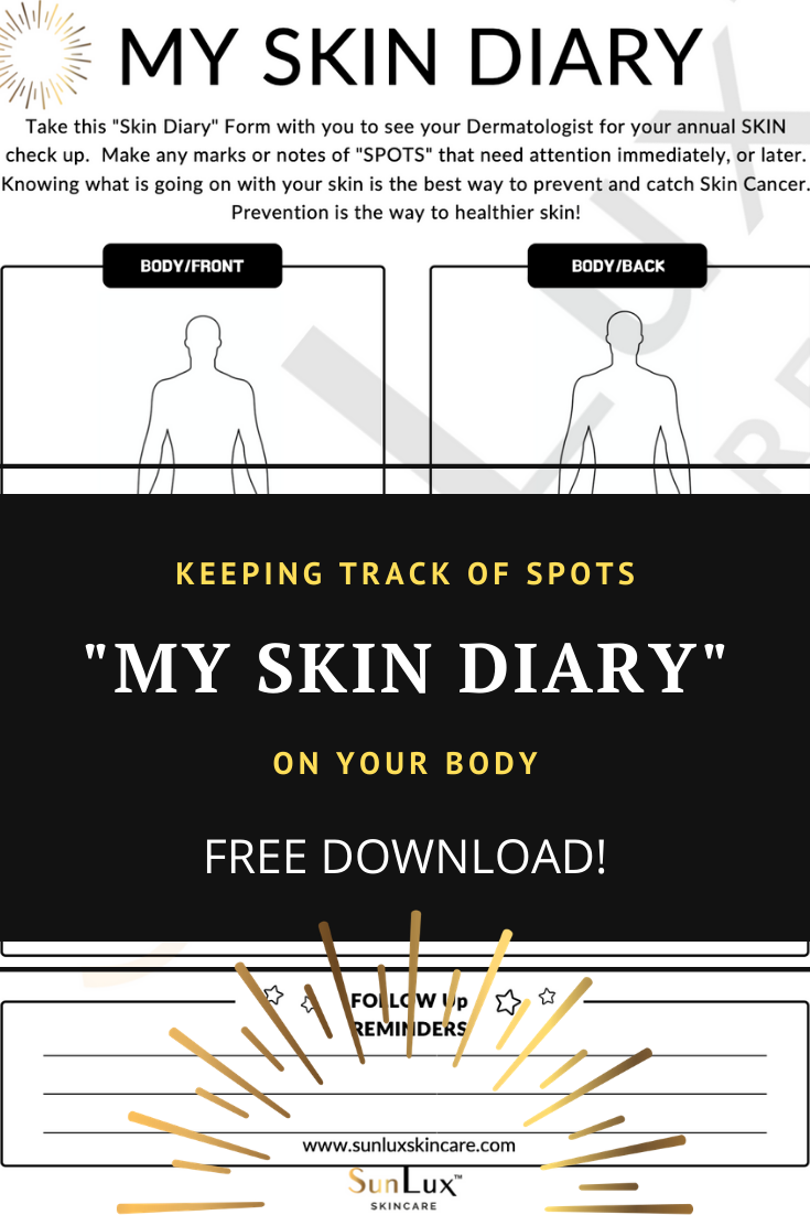 5 Steps to Tracking Skin Cancer in your Skin Diary – SunLux Skincare